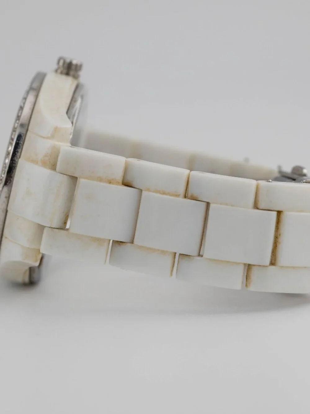 Fossil Stella ES-1967 White Resin Quartz Analog Women's Watch New Battery